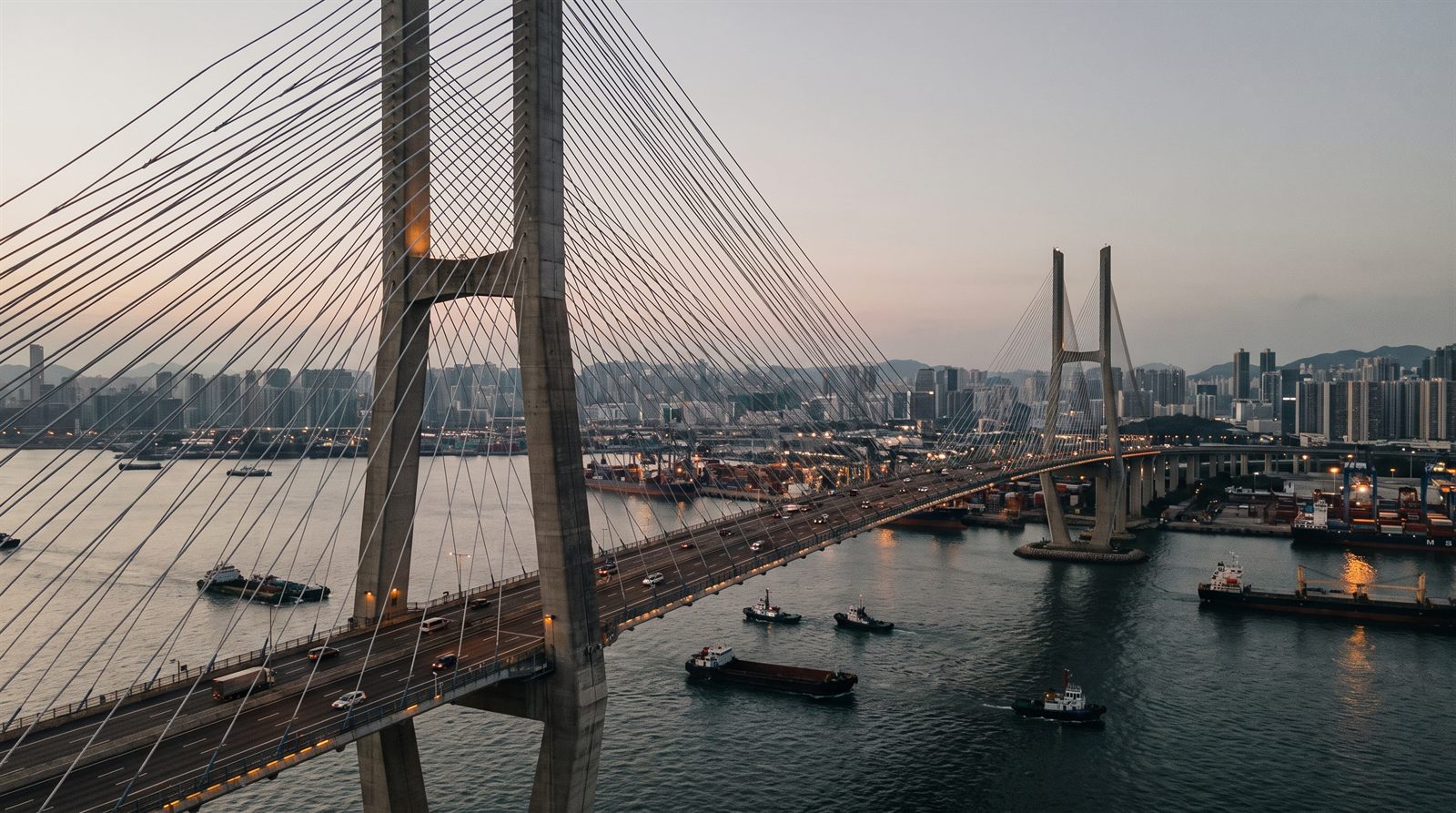 Placeholder photography: the Harbour Link Crossing cable-stayed span.